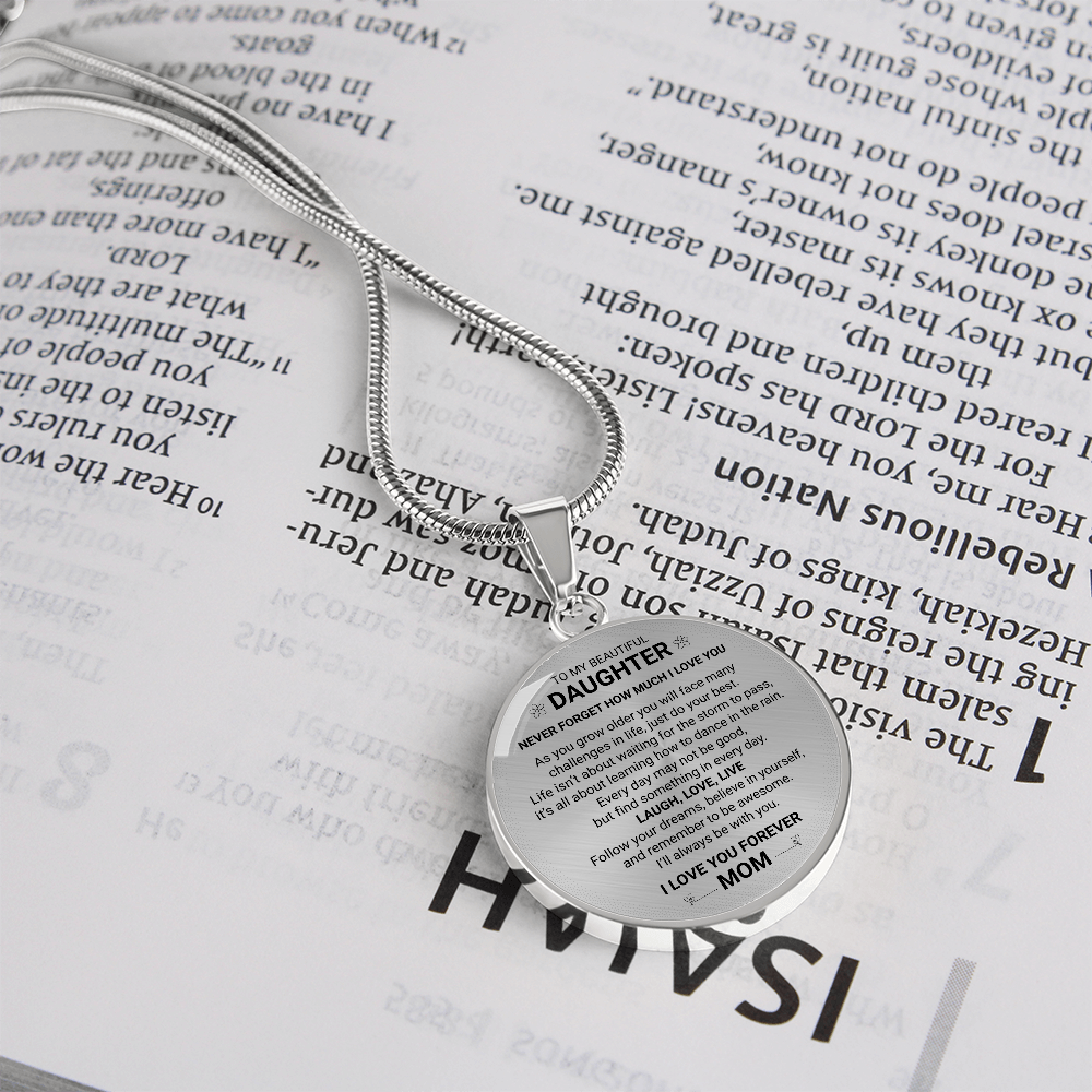 My Daughter  - I Love You Forever Note Necklace
