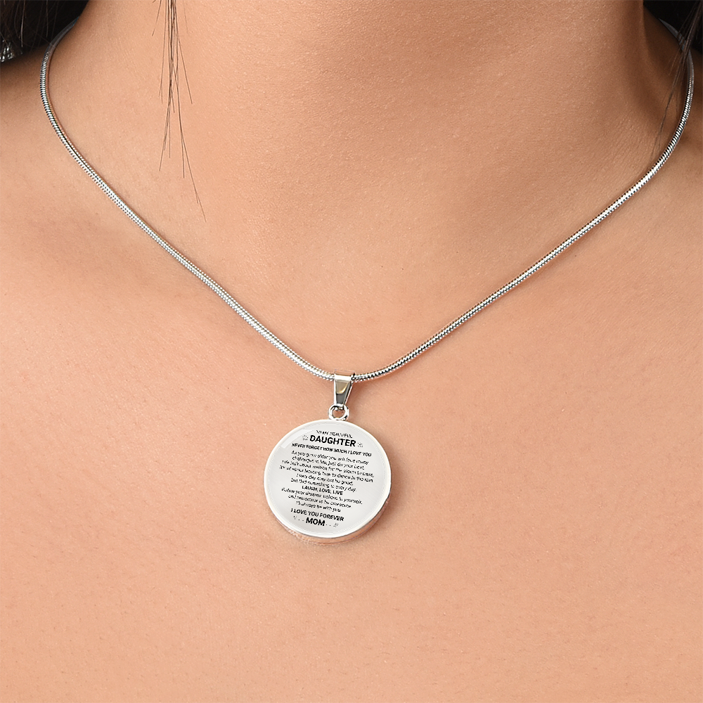 My Daughter  - I Love You Forever Note Necklace