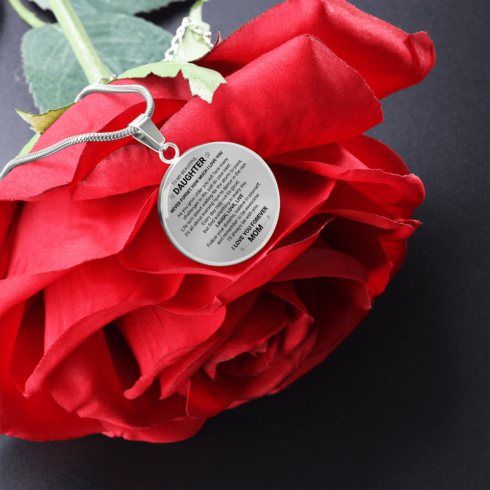My Daughter  - I Love You Forever Note Necklace