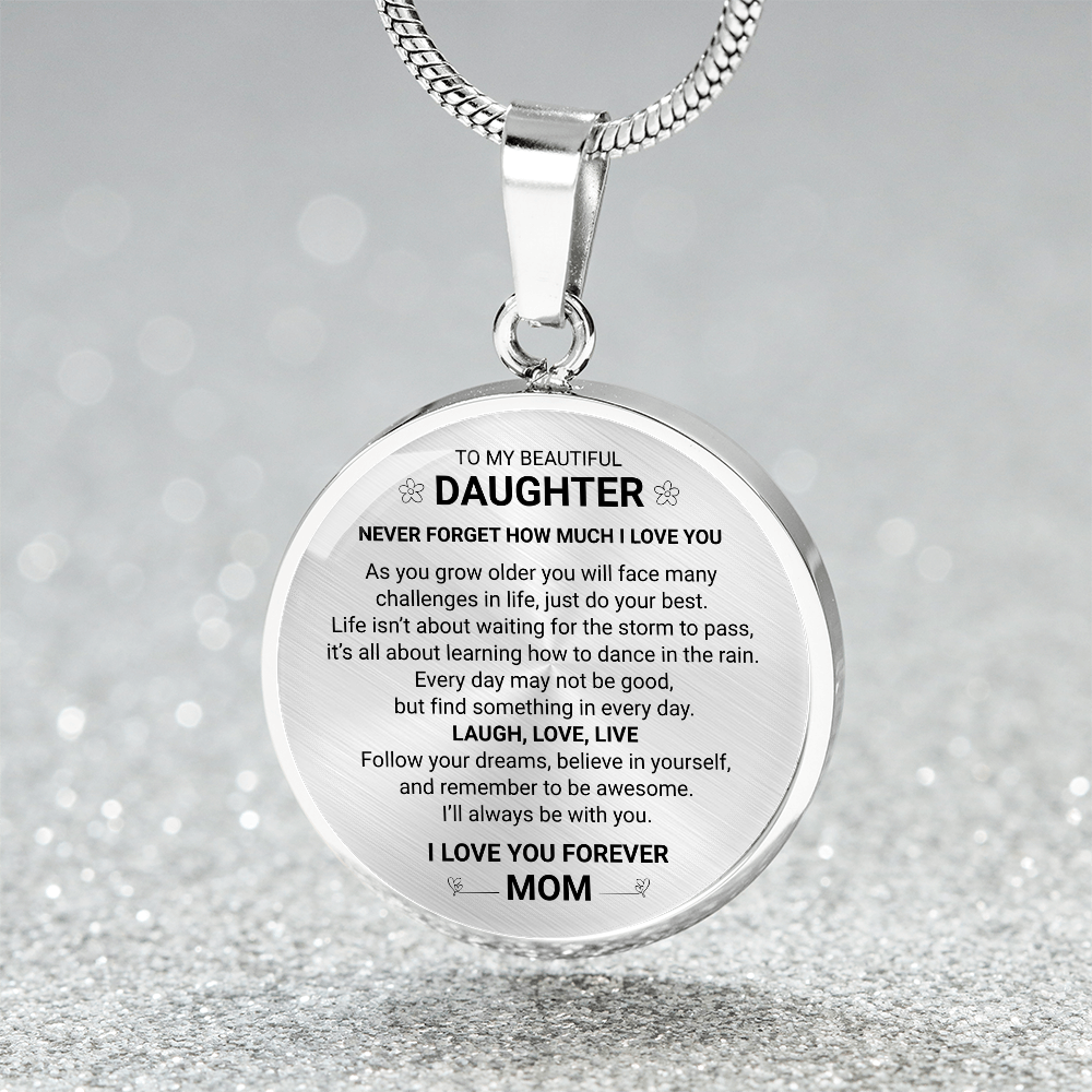 My Daughter  - I Love You Forever Note Necklace