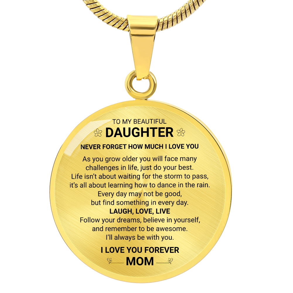 My Daughter  - I Love You Forever Note Necklace