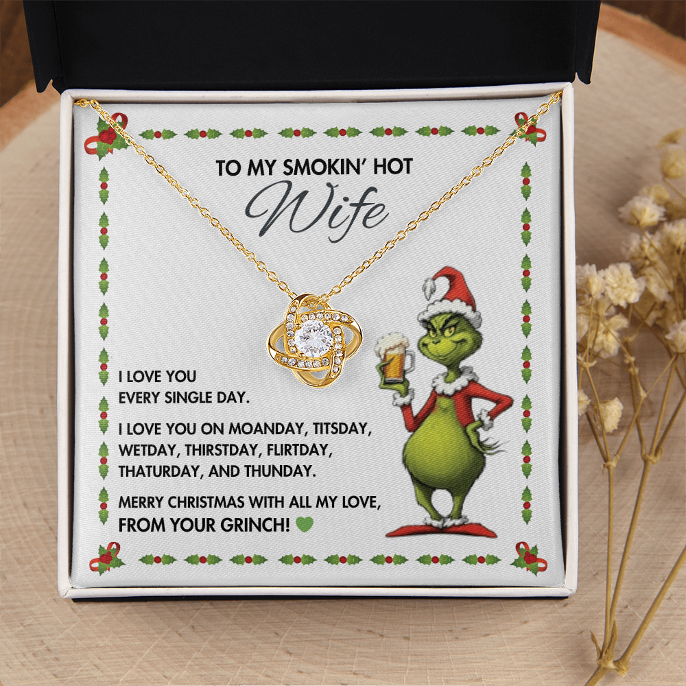 I Love You Every Single Day - Love Knot Necklace