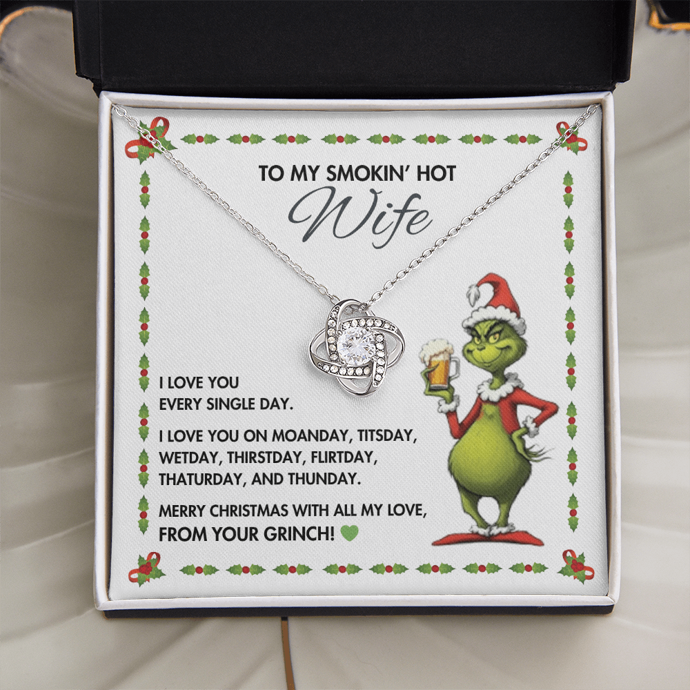 I Love You Every Single Day - Love Knot Necklace