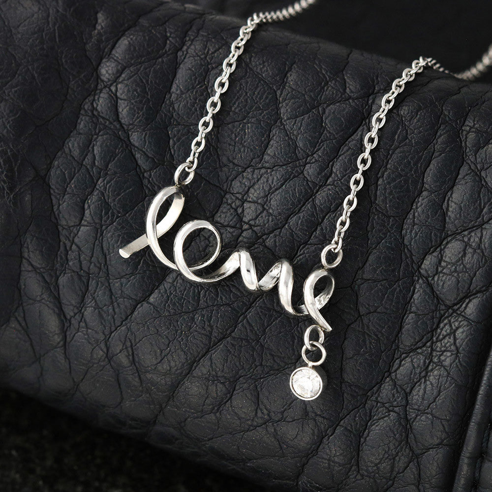 I Stole Your Heart - Cursive Love Necklace